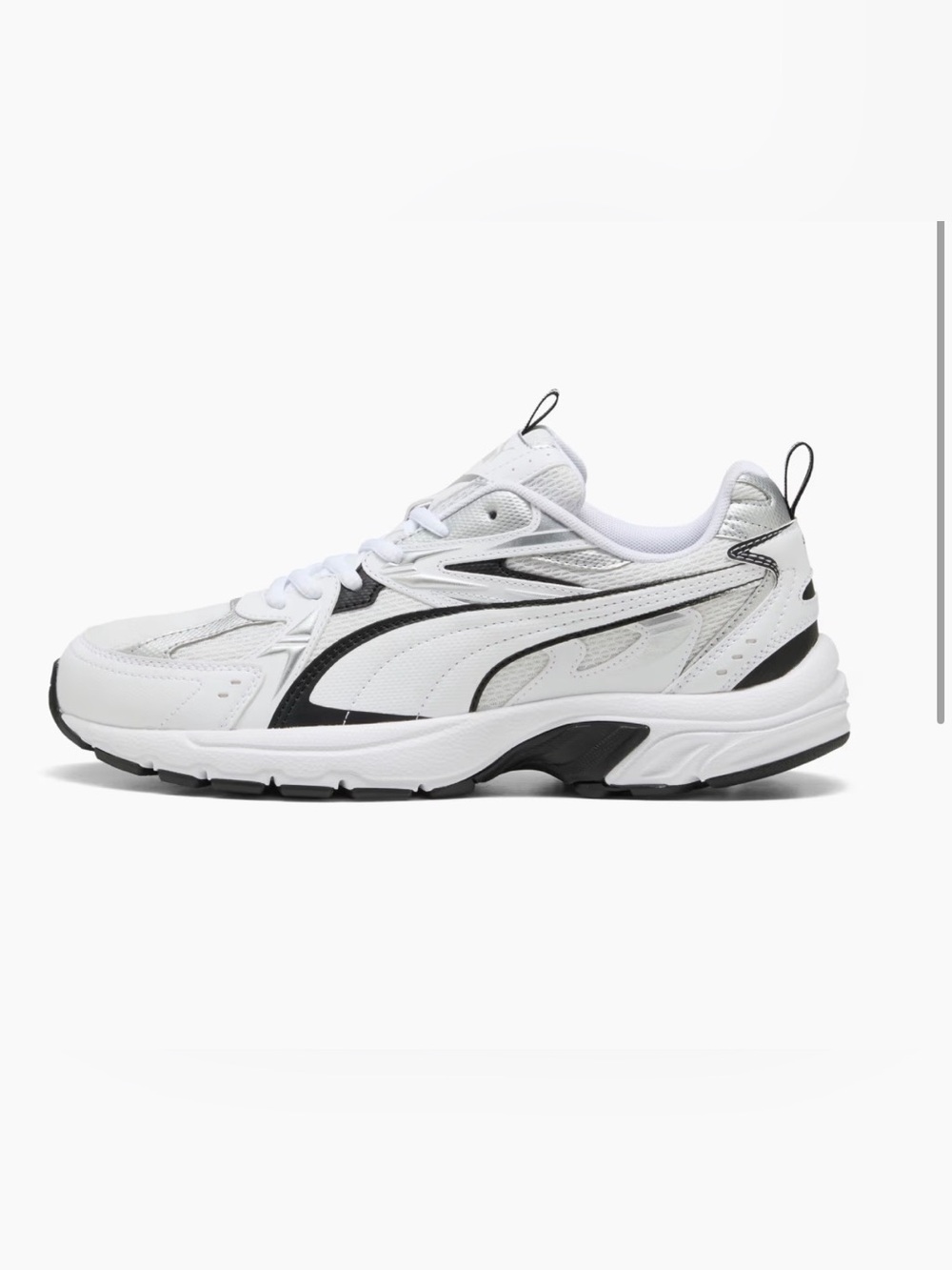 Puma Men's White and Black Running Sneakers
